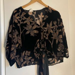 By Together Black Velvet Blouse